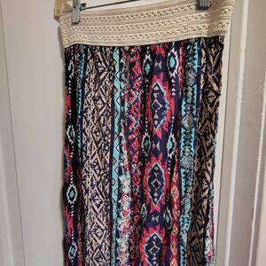 Just Be Vibrant Patterned Maxi Skirt